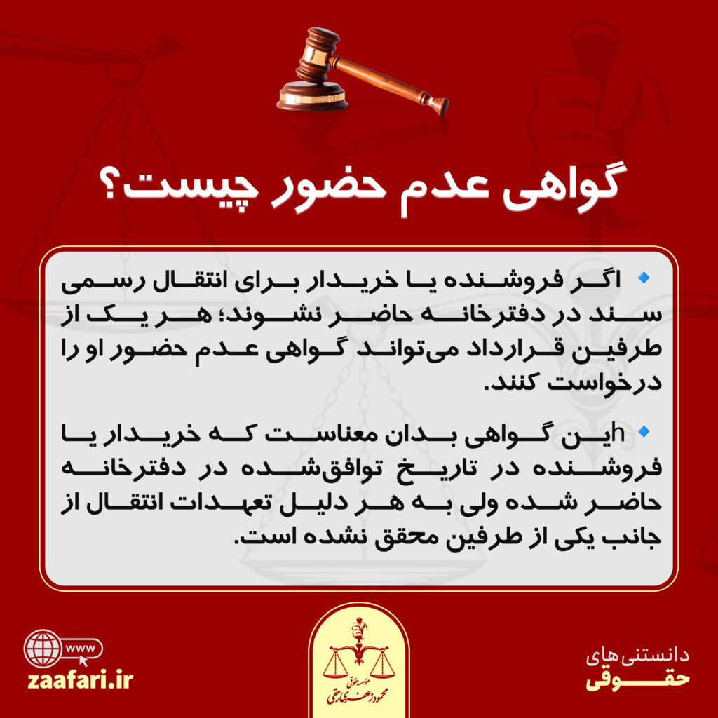 گواهی عدم حضور